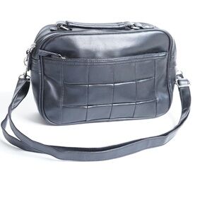 Black Faux Leather Bag